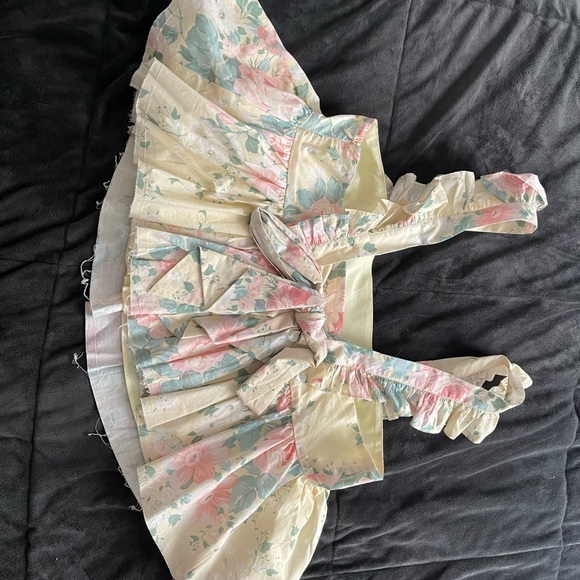 Selkie Floral Ruffle Top - Yellow and Pink - Picture 5 of 6